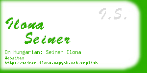 ilona seiner business card